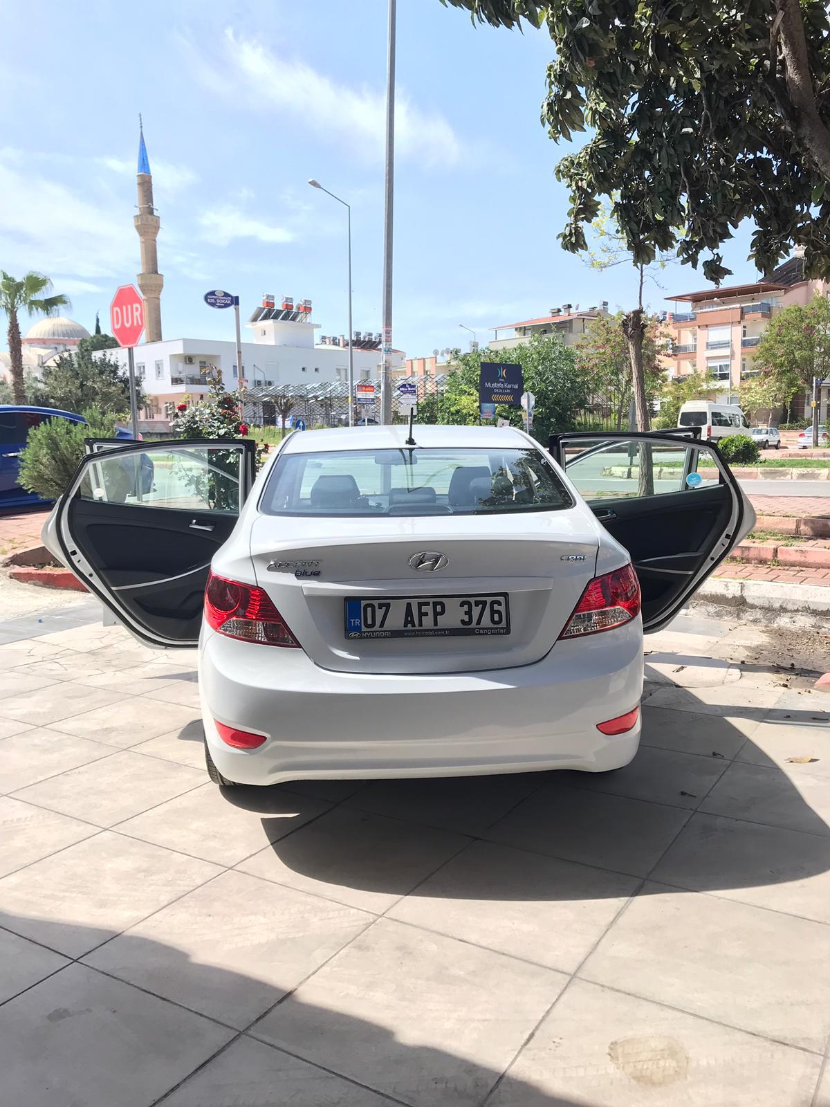 Hyundai Accent Blue for rent in Antalya